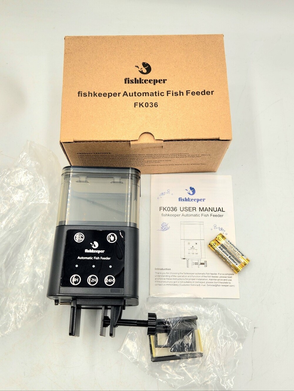 Fishkeeper Automatic Fish Feeder 200 ML 3 Setting For Aquarium 8 12 24 Hr FK036